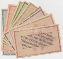 1946. 10db-os vegyes adópengő bankjegy tétel, közte fordított címeres és sorszám nélküli is T:vegyes