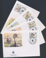 WWF Nanda set + 4 FDC WWF Nanduk sor + 4 FDC