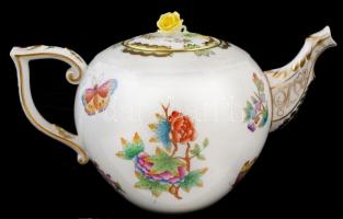 Herendi Viktória mintás teás készlet, kézzel festett, hibátlan, jelzett / Herend tea set, signed, ha...