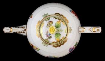 Herendi Viktória mintás teás készlet, kézzel festett, hibátlan, jelzett / Herend tea set, signed, ha...