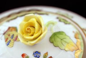 Herendi Viktória mintás teás készlet, kézzel festett, hibátlan, jelzett / Herend tea set, signed, ha...