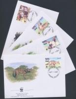 WWF Hiénák sor + 4 FDC WWF Hien set + 4 FDC