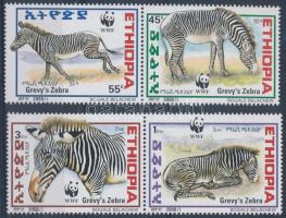 WWF zebrák 2 pár + 4 FDC, WWF zebras 2 pairs + 4 FDC