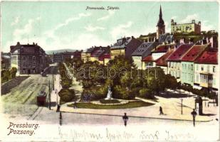 Pozsony, Sétatér, vár / promenade, castle (EK)