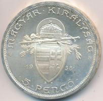 1938. 5P Ag "Szent István" T:2 Adamo P8.1