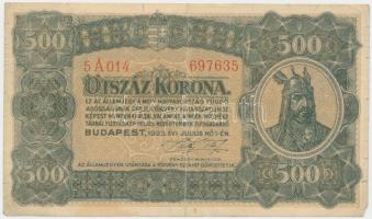 1923. 500K "T.W." jelöléssel, nyomdahely nélküli T:III,III-