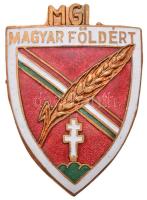 ~1930. "MGI - Magyar Földért" zománcozott fém jelvény (50x36mm) T:1-,2