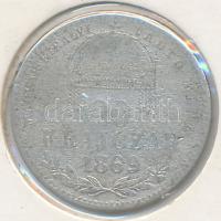 1869KB 20kr Ag "Magyar Királyi Váltó Pénz" T:3 Adamo M11.1