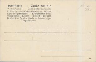 Yachts; hand-colored art postcard