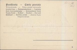 Yachts; hand-colored art postcard