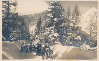 Ótátrafüred, Szánkó (Rodel) verseny startja / sled race start, photo