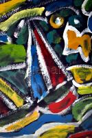 Cs. Németh Miklós (1934-2012): Vitorlások, olaj, karton, jelzett, 70×100,5 cm