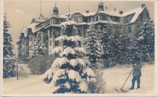 Ótátrafüred, Nagyszálló, síelő / Grand Hotel, skier, photo