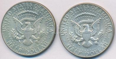 Amerikai Egyesült Államok 1966-1967. 1/2$ Ag "Kennedy" (2x) T:2,2-
USA 1966-1967. 1/2 Doll...