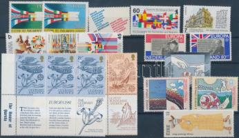 Europe 8 diff sets + 6 diff stamps, Európa 8 klf sor + 6 klf önálló érték