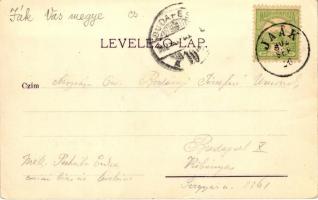 Ják, Templom főbejárata és hátsó része; floral (EK)