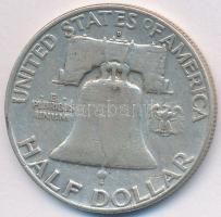 Amerikai Egyesült Államok 1960D 1/2$ Ag "Franklin" T:2-
USA 1960D 1/2 Dollar Ag "Fran...