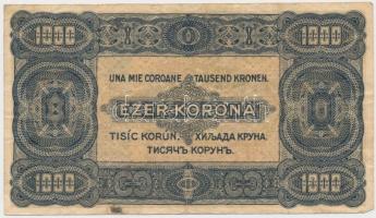 1923. 1000K "8 FILLÉR - NYOLC FILLÉR" felülnyomással T:III