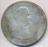 1930. 5P Ag "Horthy jobbra" T:3 patina Adamo P8