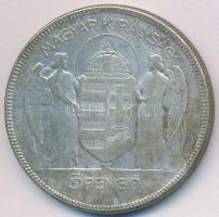 1930. 5P Ag "Horthy jobbra" T:3 patina
Adamo P8