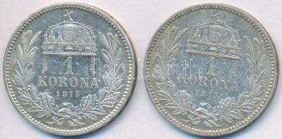 1915. 1K Ag "Ferenc József" (2x) T:2,2-