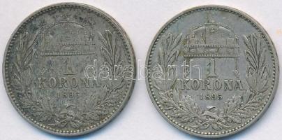 1895-1896. 1K Ag "Ferenc József" (2x) T:2-