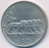 Olaszország 1919R 50c Ni recés peremmel T:2-
Italy 1919R 50 Centesimi Ni with reeded edge C:VF