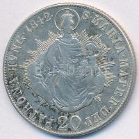 1842B 20Kr Ag "V. Ferdinánd" T:2-,3
Huszár: 2081., Unger III.:1419