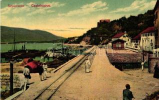 Herceg Novi, Castelnuovo; railroad, port (EB)