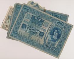 1902. 1000K (2x) az egyiken piros "MAGYARORSZÁG" körbélyegző + 1920. 20f (2x) + 50f + 1K (...