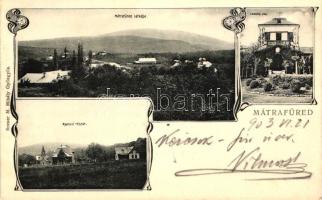 Mátrafüred, nyaraló, Leonóra villa, Art Nouveau, kiadja Breuer M. Mihály