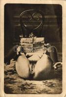 Journal des Abrutis / Pornograph photo postcard (EB)