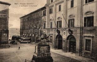 Iesi, Piazza Spontini, Palazzo Comunale / square, town hall, automobile, autobus