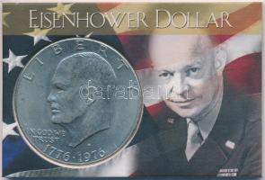 Amerikai Egyesült Államok 1976D 1$ Cu-Ni "Eisenhower" plasztiktokban T:2 USA 1976D 1 Dollar Cu-Ni "Eisenhower" in plastic case C:XF