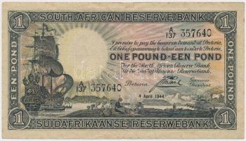 Dél-Afrika 1944. 1Ł T:III South Afrika 1944. 1 Pound C:F Krause 84.e