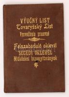 1937 Komárom, Szabóinasnak a járási általános ipartestület által kiállított segédi oklevél okmánybél...