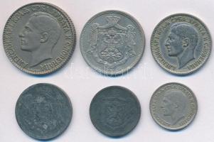 Jugoszlávia / Szerb-Horvát-Szlovén Királyság 1920. 5p Zn + 10p Zn + 25p Ni-Br + 1925. 50p Ni-Br + 1D...