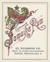 cca 1940 Jamaika Rum italcímke / Beverage label