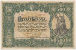 1920. 500K "Orell Füssli Zürich" barna sorozat- és sorszámmal T:III