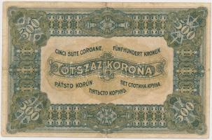 1920. 500K "Orell Füssli Zürich" barna sorozat- és sorszámmal T:III