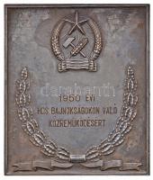 1950. "Honvéd Sportversenyek / 1950. évi hadsereg bajnokságon való közreműködésért" fém pl...