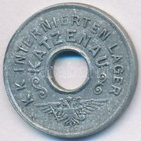 Ausztria / Katzenau hadifogolytábor 1916. 20h Zn T:2- peremen repedés
Austria / Katzenau POW camp 19...