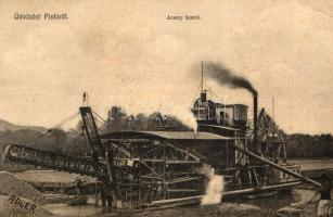 Piski, Arany kotró /  gold excavator, Adler 1909 (cut)