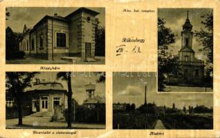 Budapest XVII. Rákoshegy, Római katolikus templom, Községháza, víztorony, aluljáró (EK)