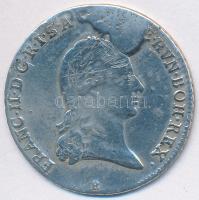 Osztrák Németalföld 1793B 1/4 Koronatallér Ag "II. Ferenc" Körmöcbánya (7,22g) T:3 lyuktömött, polírozott, brossnyom Austrian Netherlands 1793B 1/4 Kronenthaler Ag "Franz II" Kremnitz (7,22g) C:F plugged hole, polished, brooch marks Krause KM#60