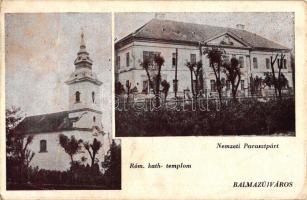 Balmazújváros, Nemzeti Parasztpárt székháza, katolikus templom; Nagy Ferenc dohányáruda kiadása