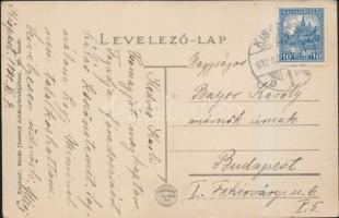 Budapest XIX. Kispest, Városháza; kiadja Bánás Józsefné dohányárudája