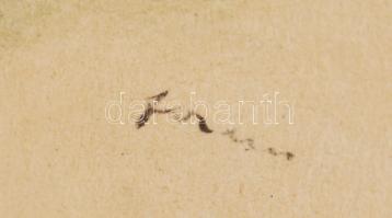 Jean-Louis Forain (1852-1931): Francia úr, akvarellel színezett cinkográfia, papír, jelzett a cinkog...