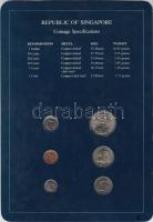 Szingapúr 1981-1984. 1c - 1$ 6xklf db, forgalmi szett felbélyegzett kartonlapon T:1
Singapore 1981-1...