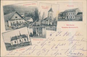 Szepesremete, Concordia fűrész, templomok, Wietorisz üzlet, népiskola / sawmill, churches, shop, school